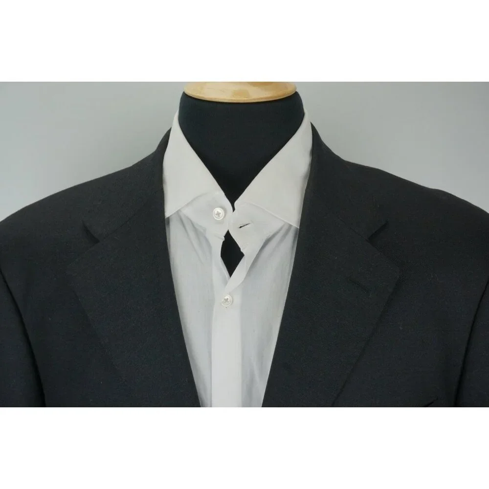 Unbranded Ermenegildo Zegna Cloth Solid Charcoal Gray Wool Sport Coat Jacket 46